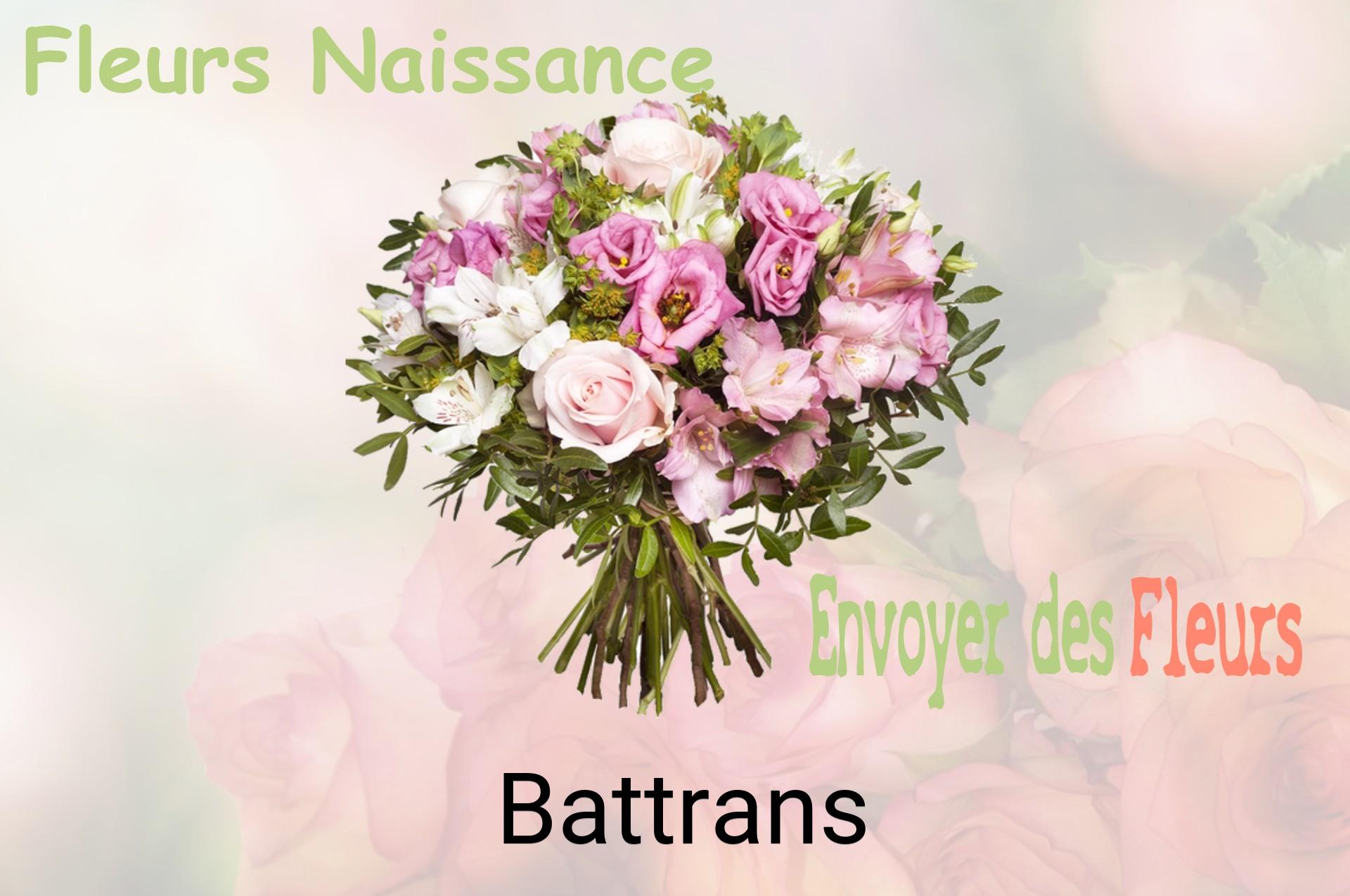 Bouquet de fleurs de naissance livré à Battrans